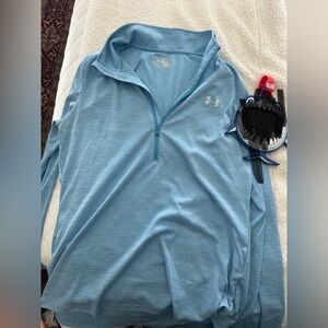 Under Armour. Light blue. Half zip pullover. Like new.